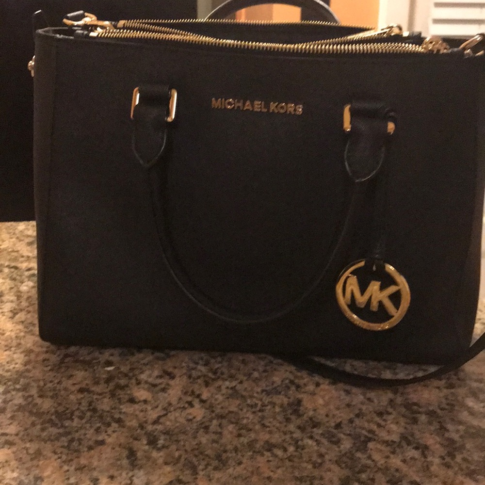 Michael Kors Black leather satchel